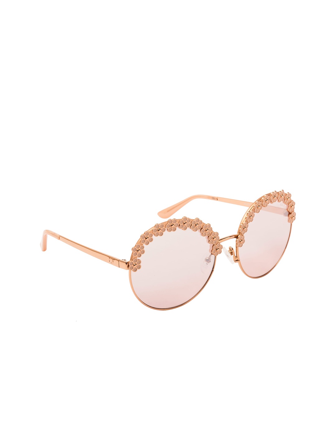 

GUESS Women Round UV Protected Sunglasses GU7587 59 28U, Pink