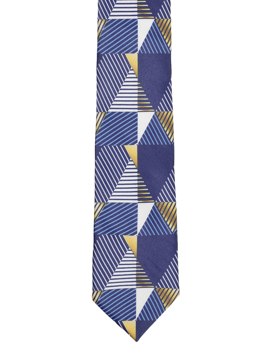 

Tossido Blue & White Printed Broad Tie