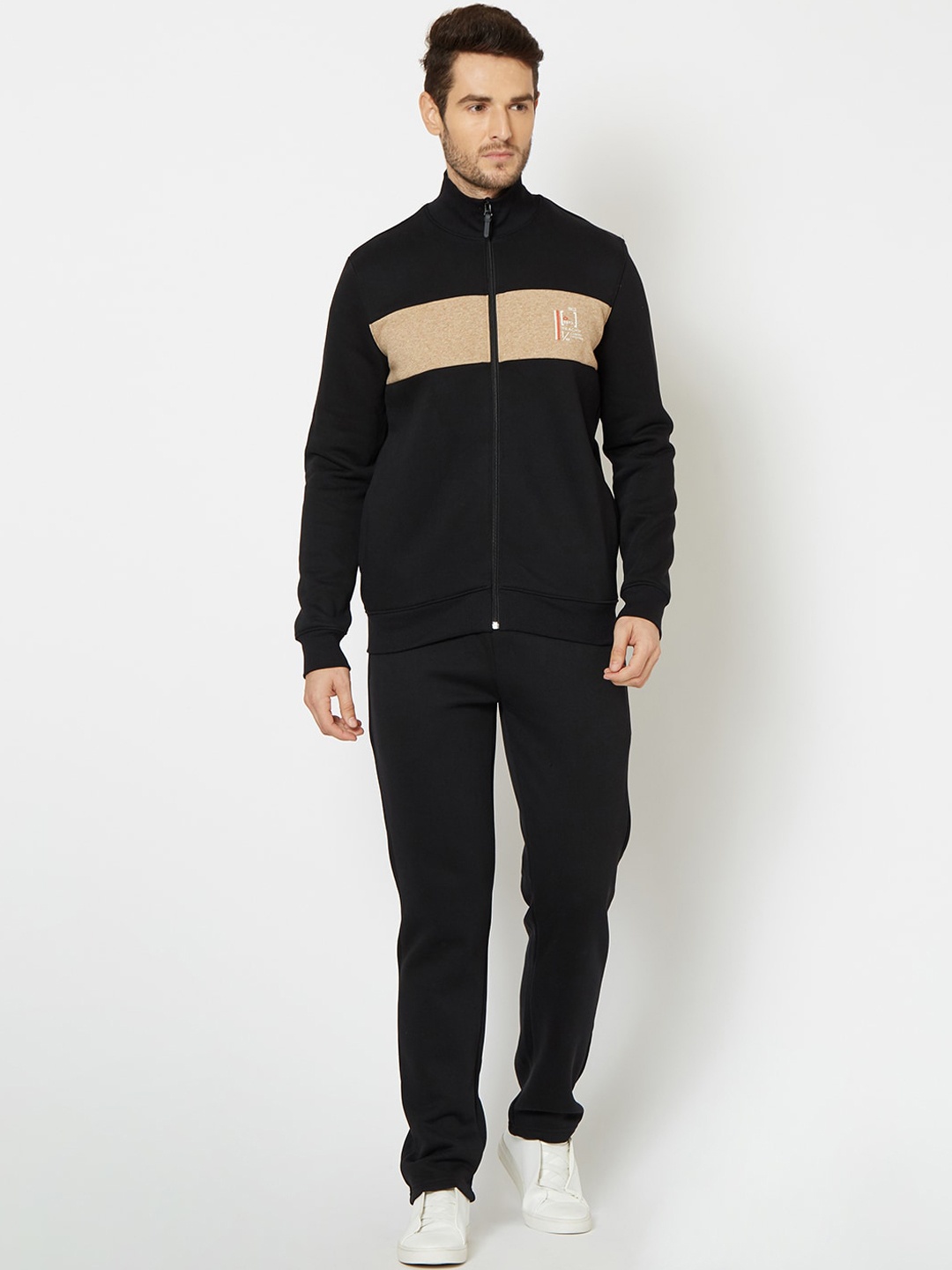 

Sweet Dreams Men Black Solid Tracksuit