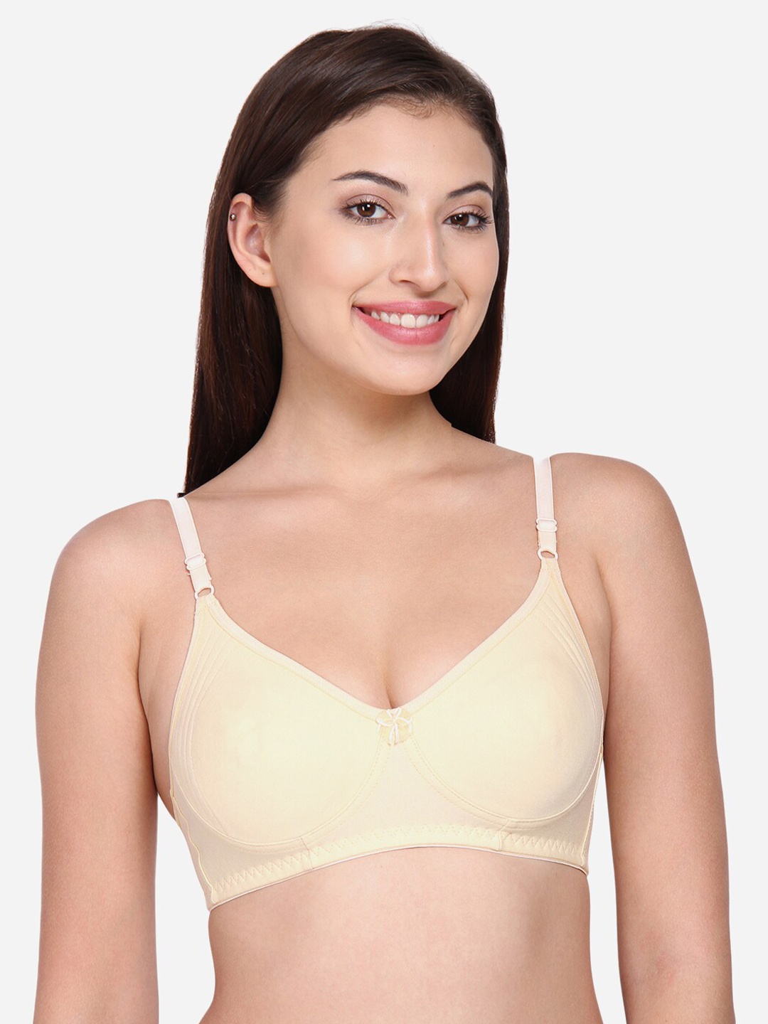 

Innocence Beige Solid Non-Wired Non Padded Push-Up Bra BBAPLIN88727_28B