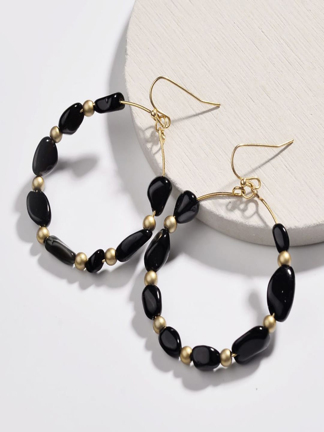 

AQUASTREET Black Classic Hoop Earrings