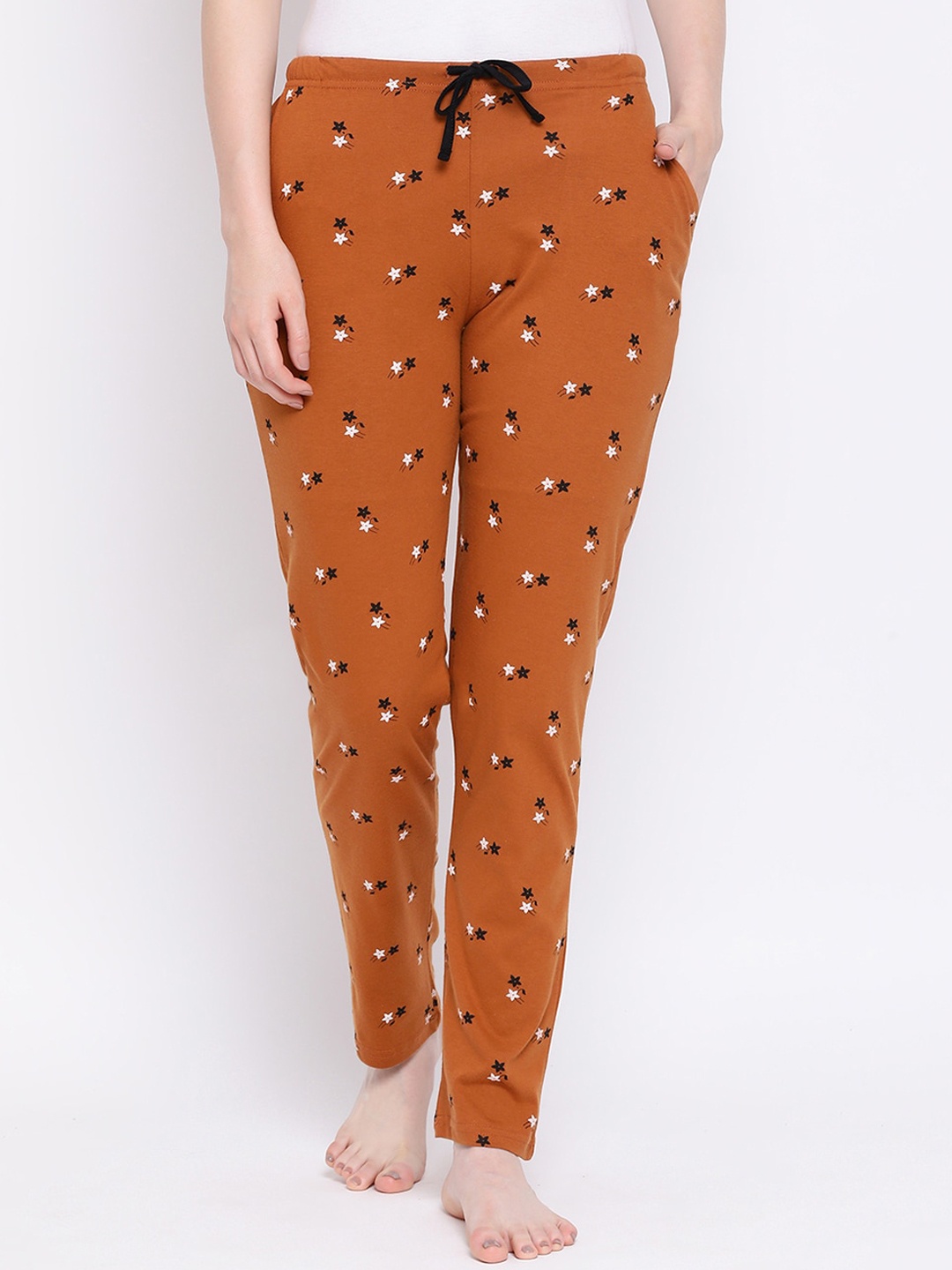 

Kanvin Women Brown Printed Lounge Pants