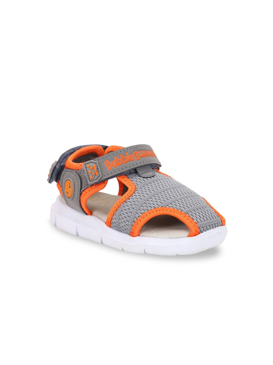 

Bubblegummers Boys Grey & Orange Fisherman Sandals