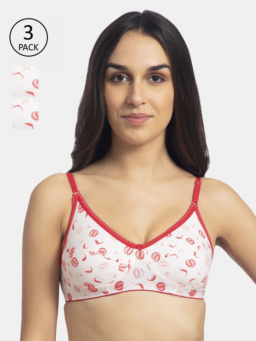 

KOMLI Coral Printed Non-Wired Non Padded T-shirt Bra