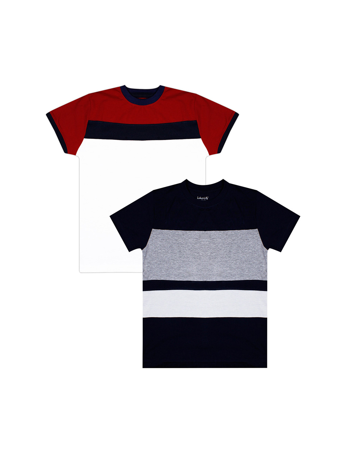 

Luke & Lilly Boys Multicoloured Colourblocked Round Neck T-shirt, Multi
