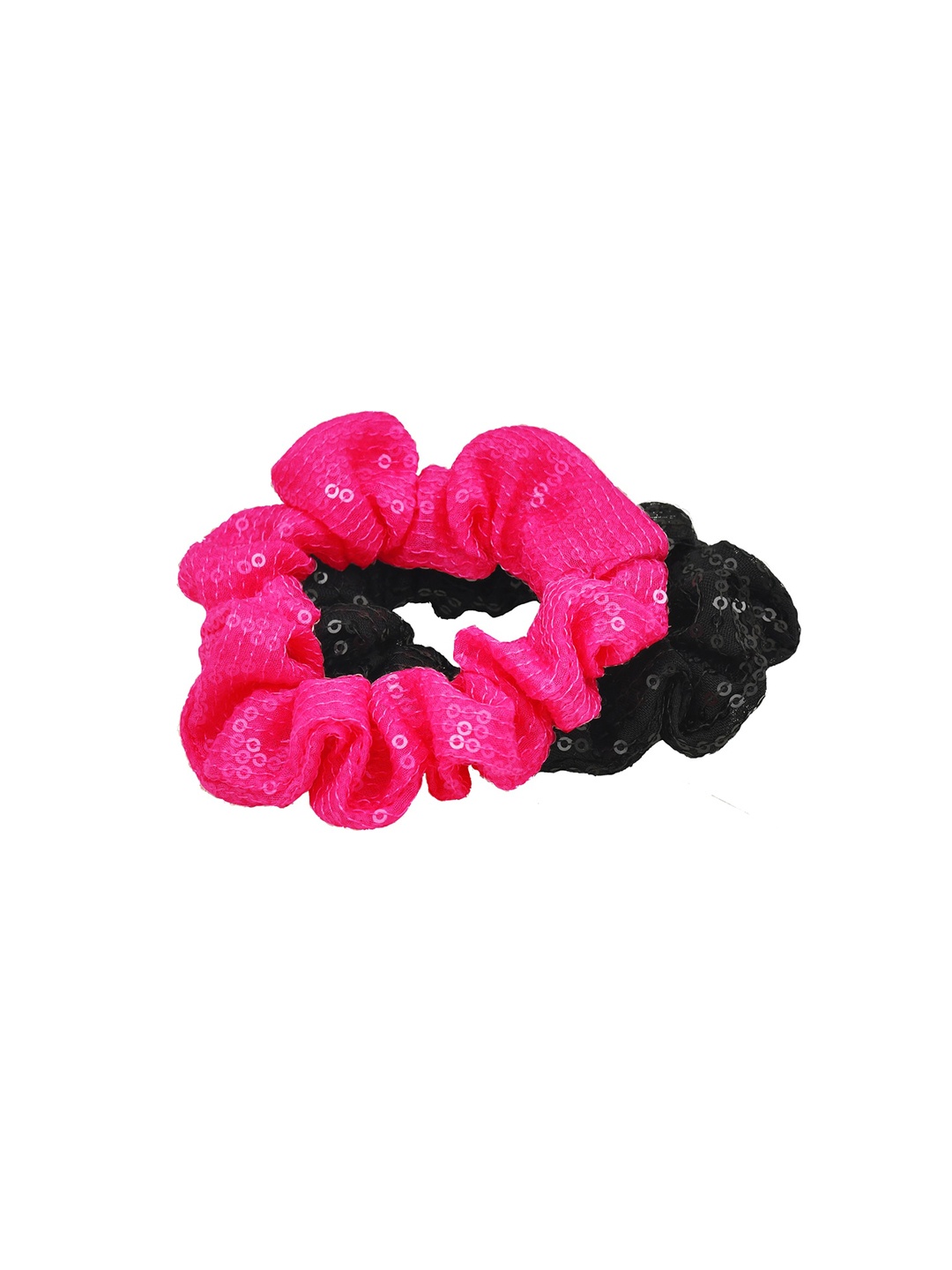 

FUNKRAFTS Black & Pink Set of 2 Ponytail Holder