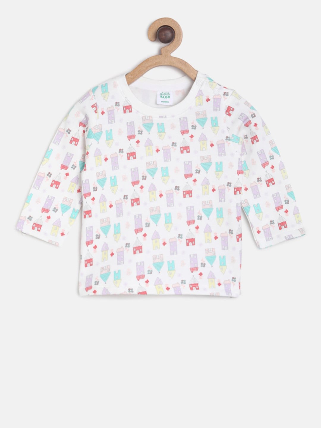 

MINI KLUB Girls White Printed Top