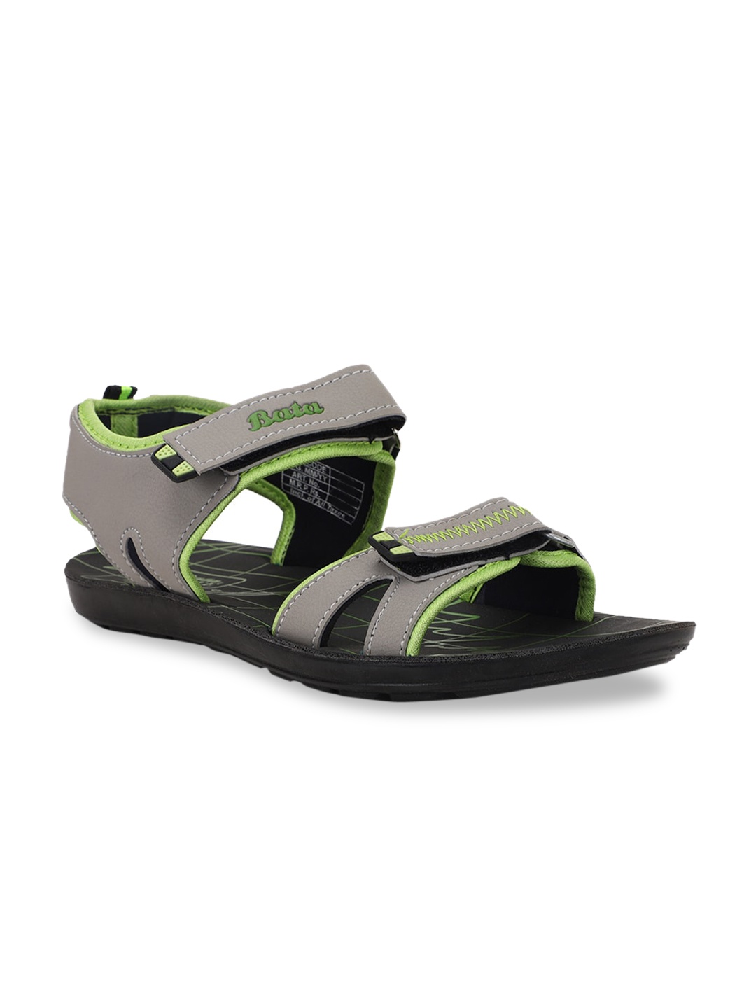 

Bata Boys Green & Grey Sports Sandal
