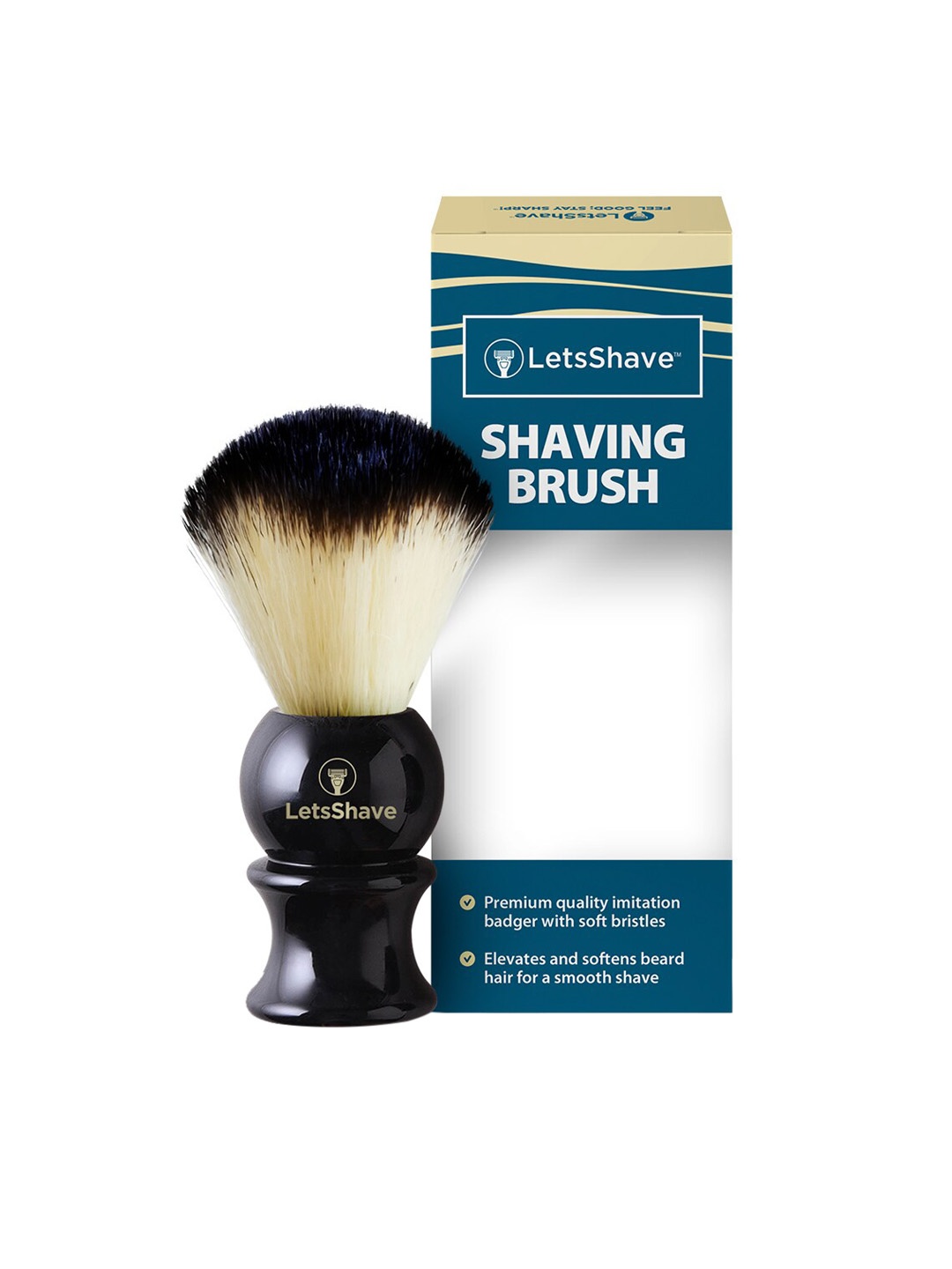 

LetsShave Men Hand Made Soft Hair Imitation Badger Shaving Brush, Blue