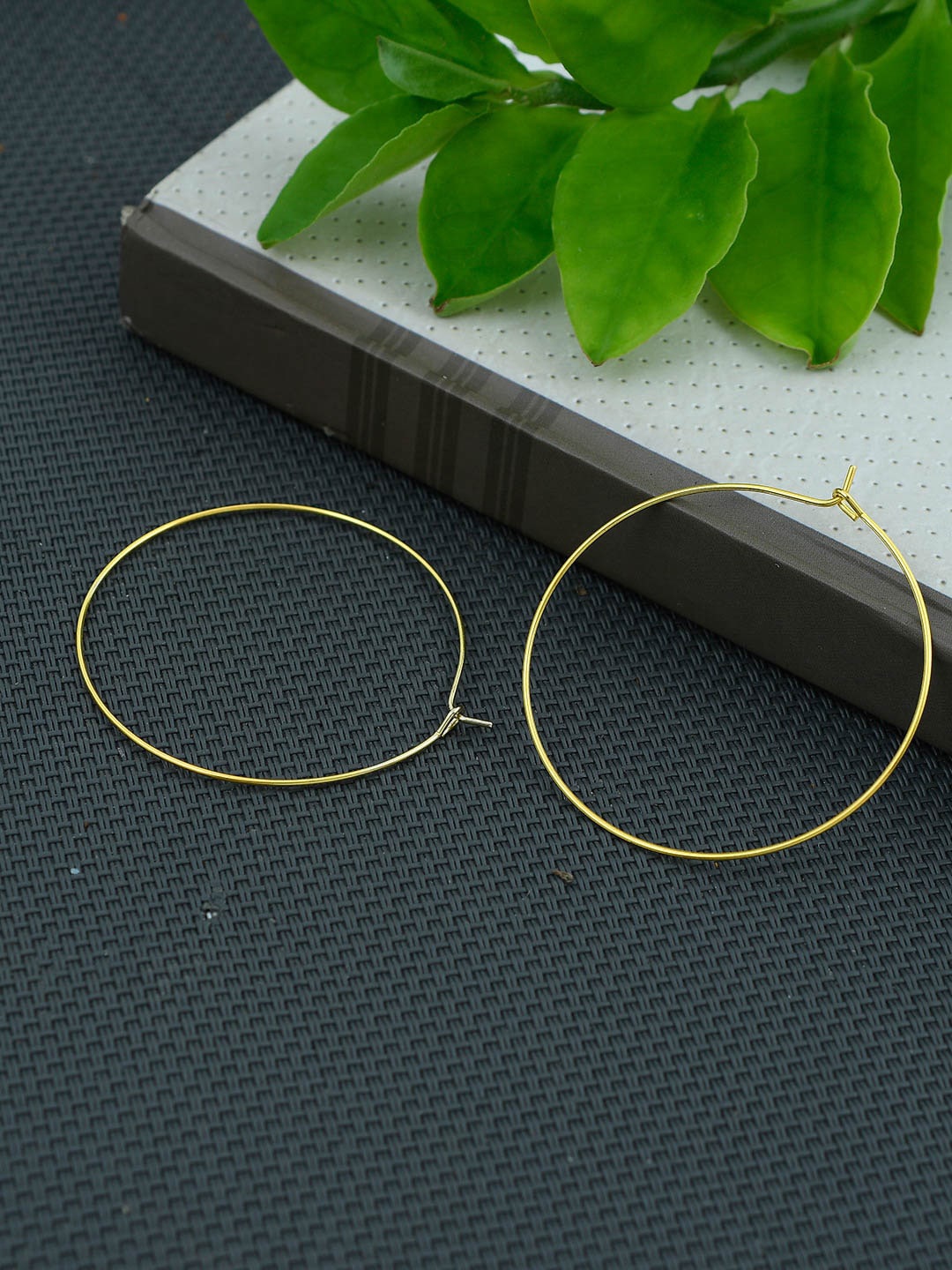 Silvermerc Designs Gold-Plated Contemporary Hoop Earrings