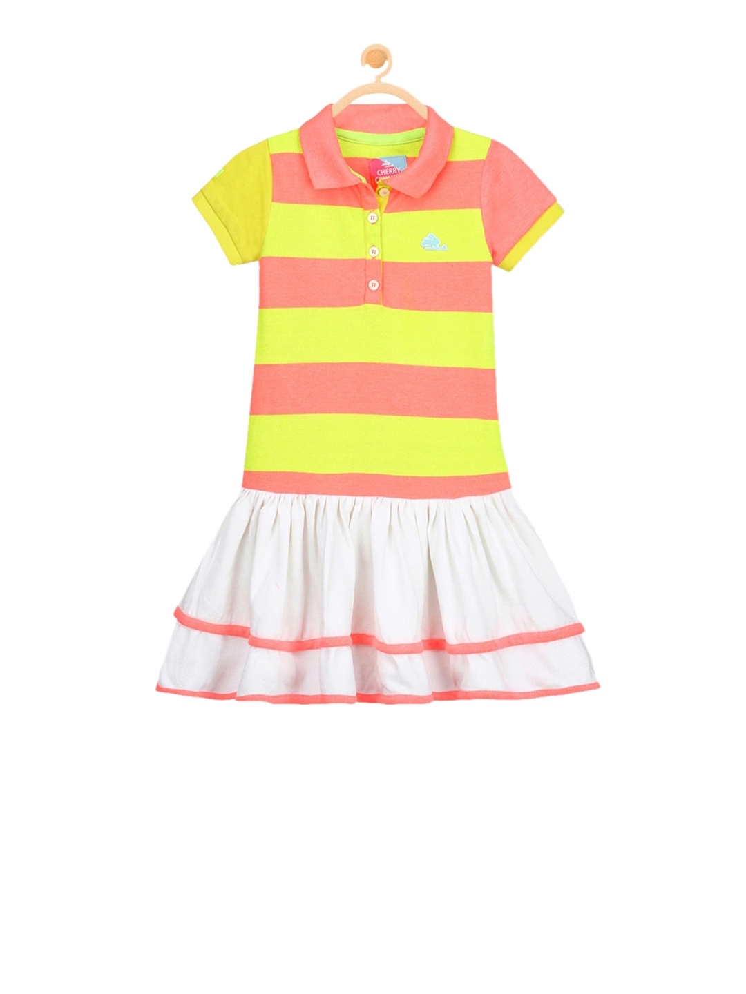 

Cherry Crumble Girls Multicoloured Striped T-shirt Dress, Multi