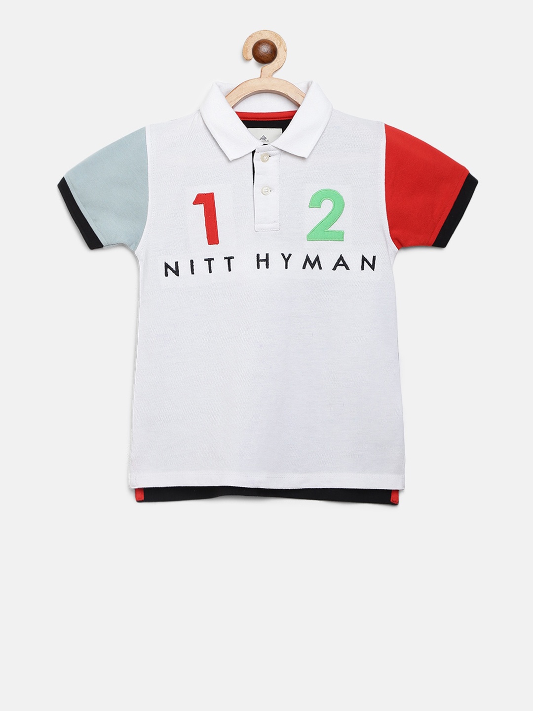 

Cherry Crumble Kids Multicoloured Colourblocked Polo Collar T-shirt, Multi