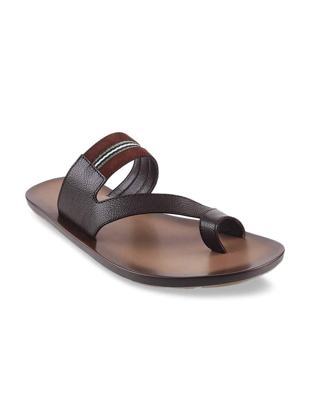 

Mochi Men Brown Comfort Leather Sandals