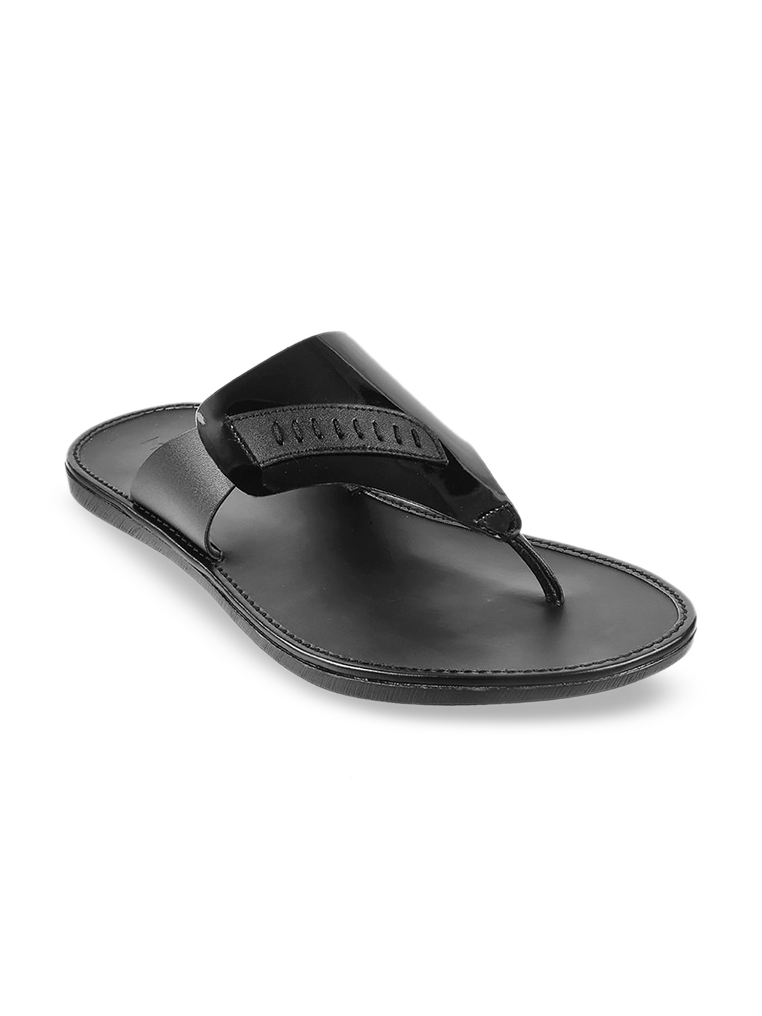 

Mochi Men Black Leather Sandals