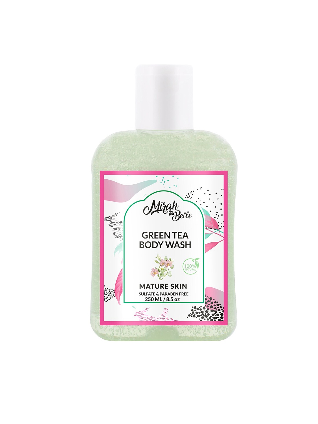 

Mirah Belle Green Tea Orchid Mature Skin Body Wash 250 ml, Off white
