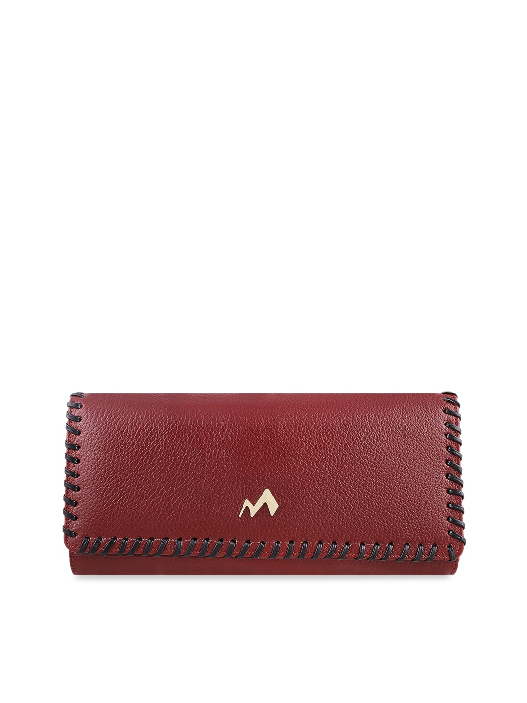 

Metro Women Maroon Solid Two Fold Wallet