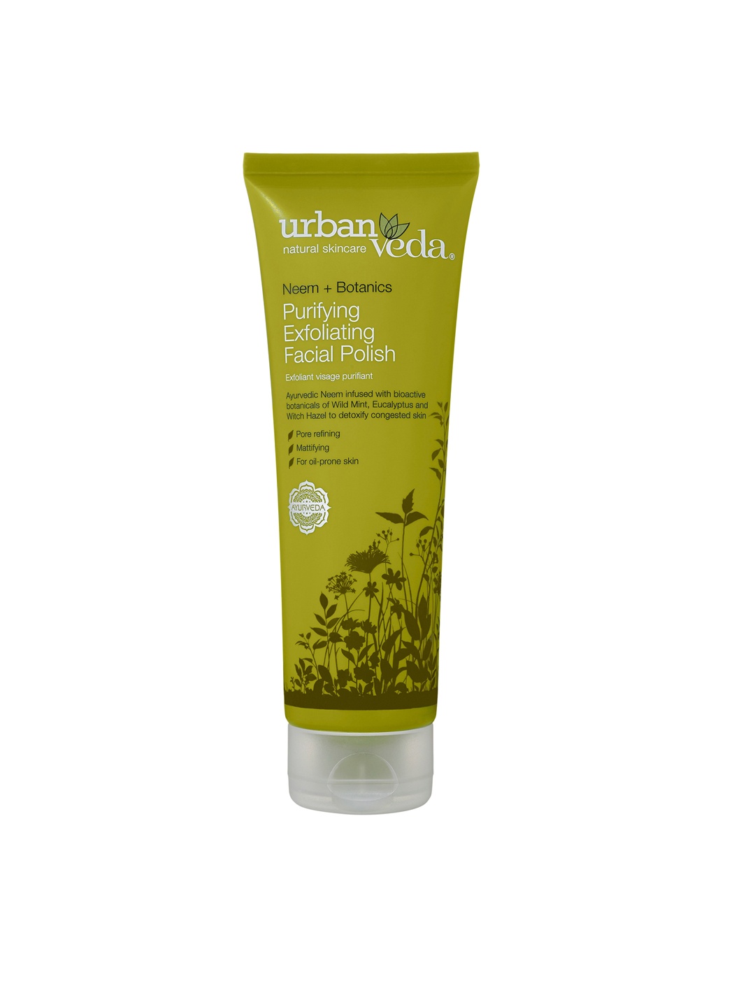 Urban Veda Ayurvedic Neem Purifying Exfoliating Facial Polish 125ml, Green