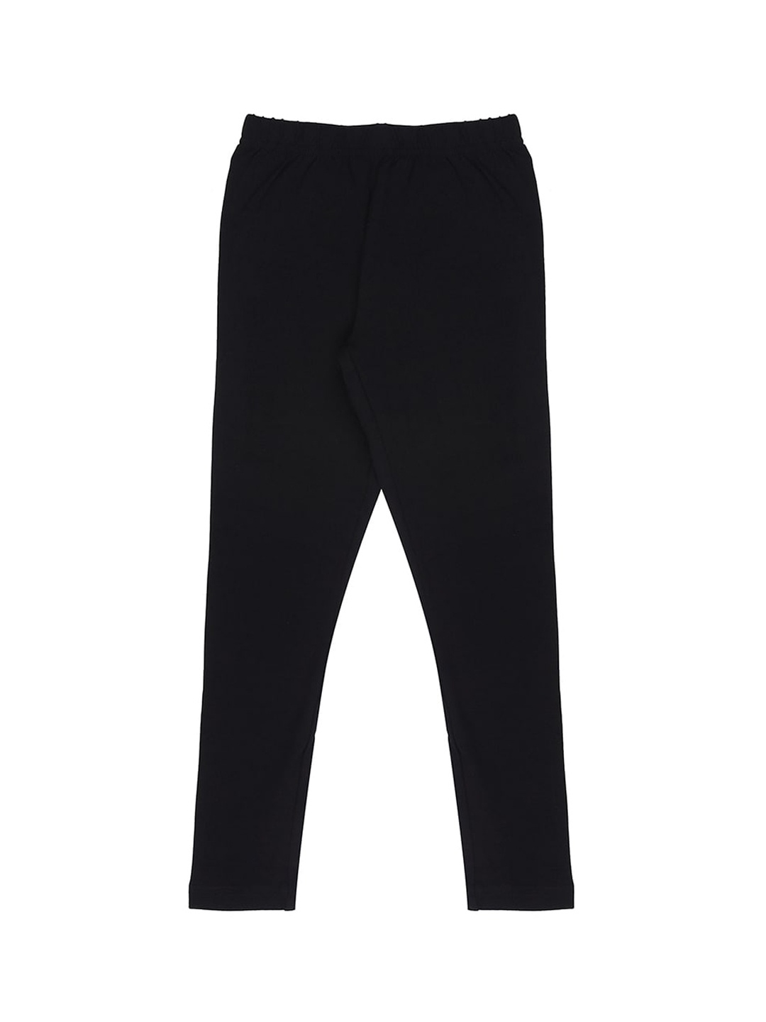 Pantaloons Junior Girls Black Solid Ankle-Length Leggings