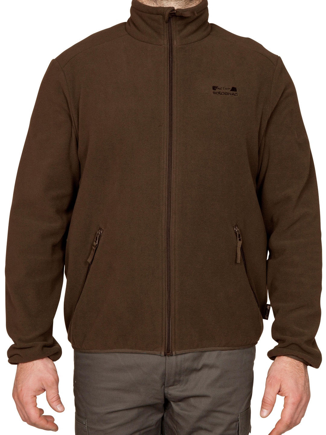 

SOLOGNAC By Decathlon Men Lightweight Fleece Tailored Hiking Jacket, Brown