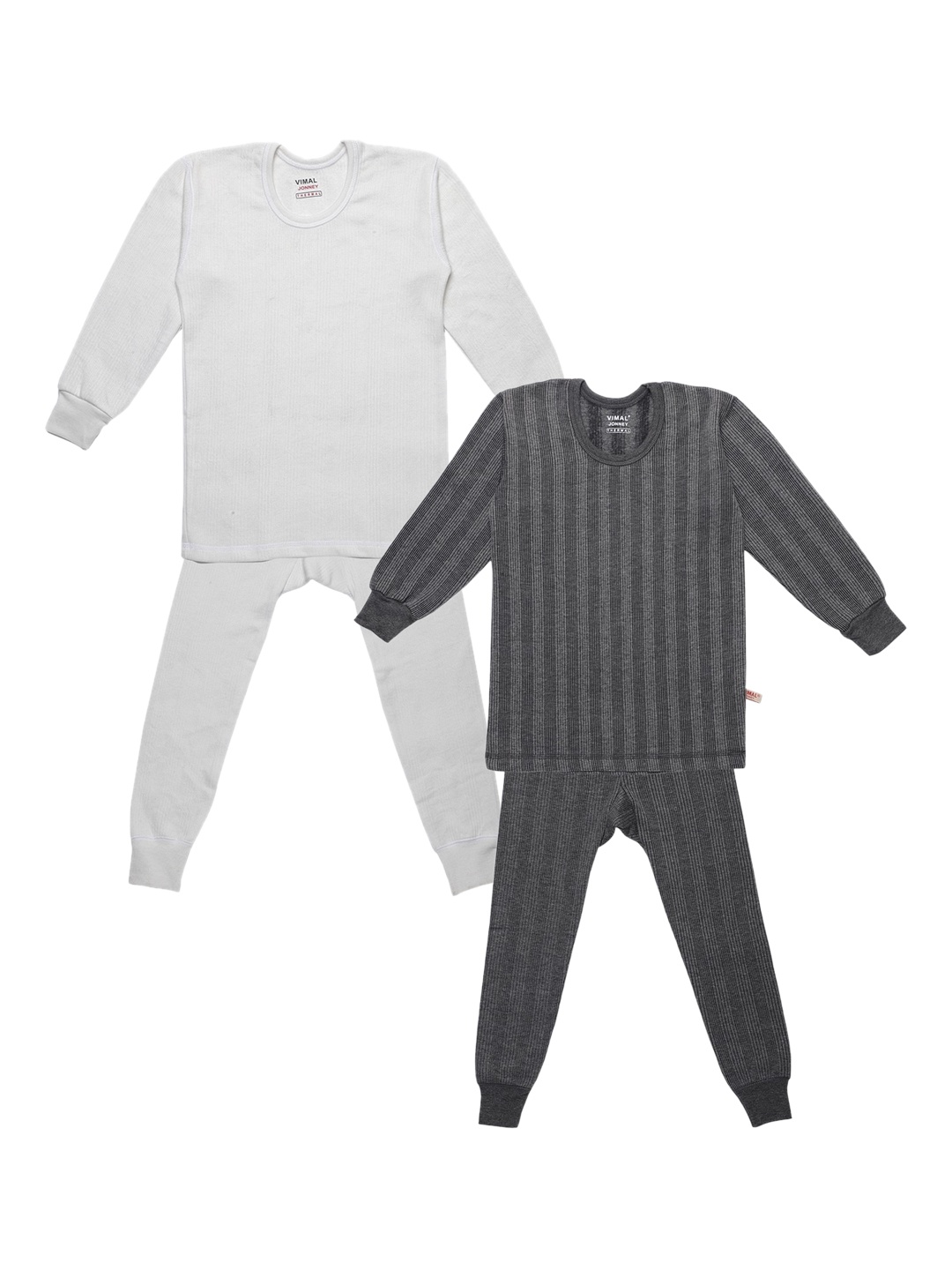 VIMAL JONNEY Kids Pack of 2 Thermal Sets, Charcoal