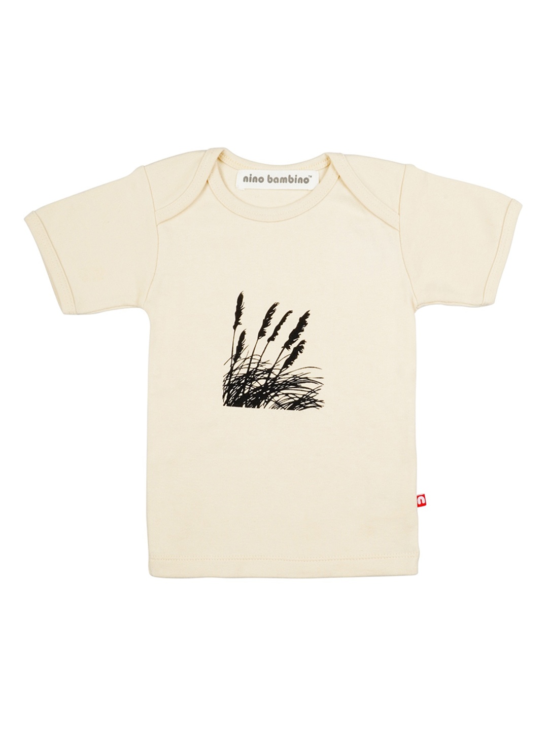 Nino Bambino Kids Cream-Coloured Printed V-Neck Organic Cotton T-shirt