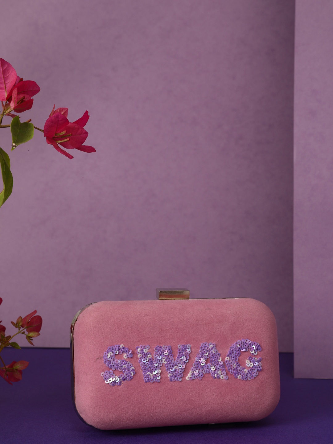 

STREET 9 Pink Embellished Clutch