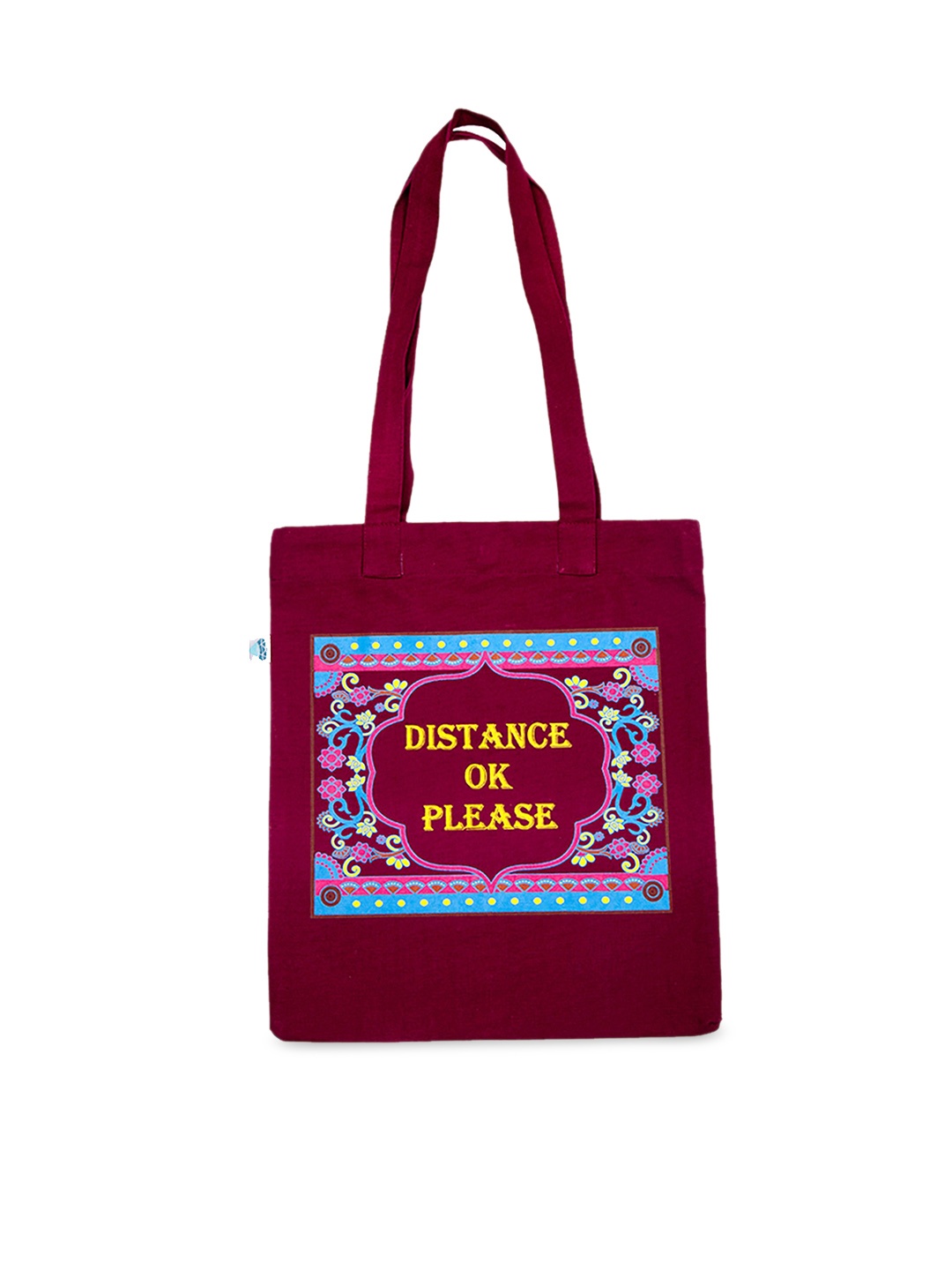 

Voylla Maroon Printed Tote Bag