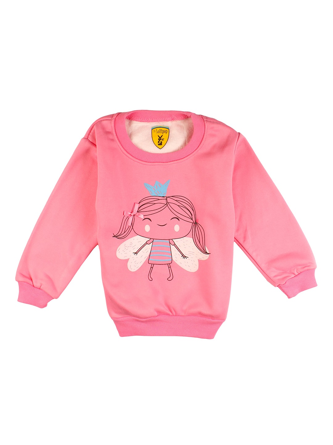 

Lil Lollipop Girls Pink Printed Sweatshirt