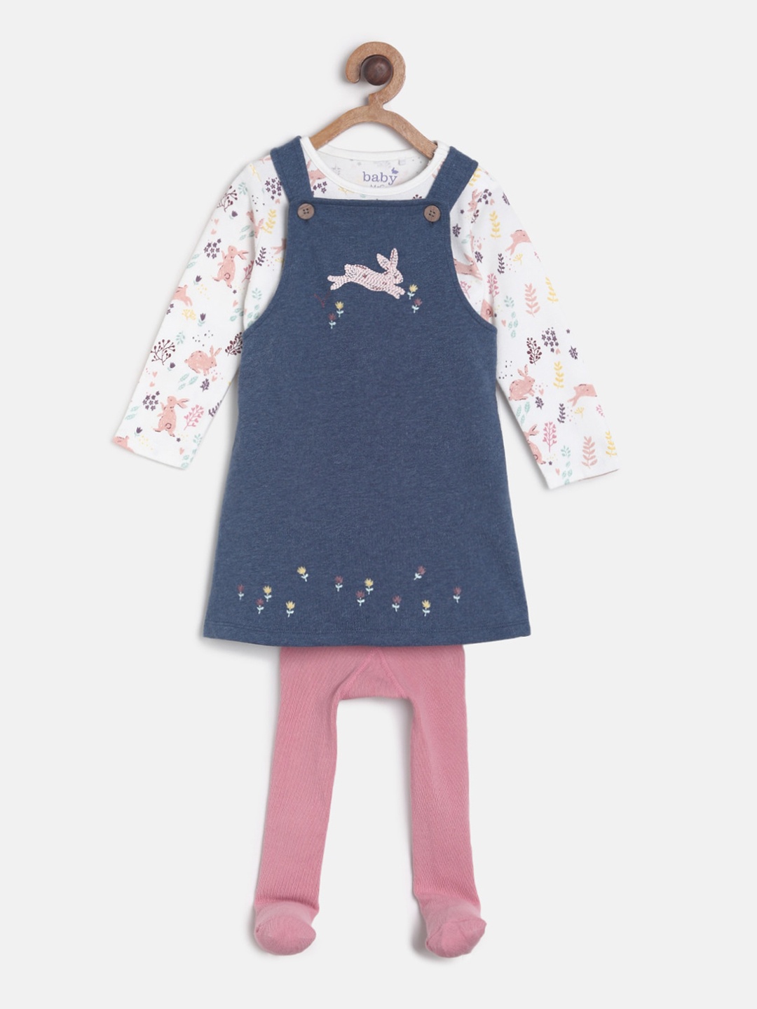 

MINI KLUB Girls White & Blue Clothing Set