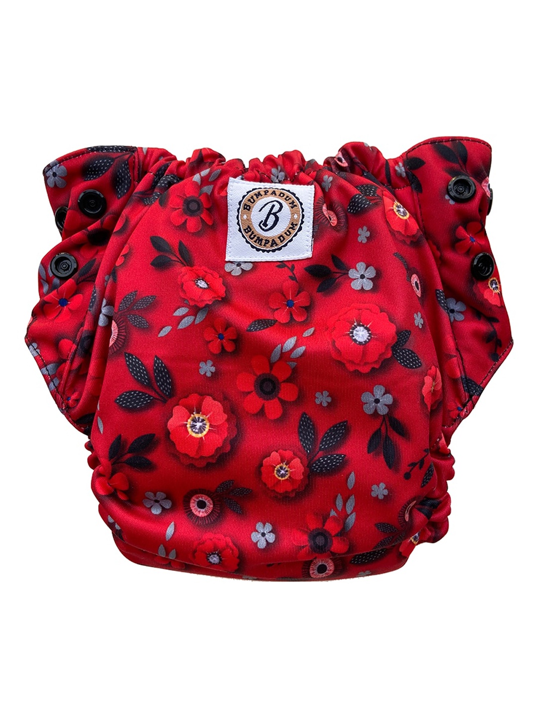 Bumpadum Duet Pro Waterproof Reusable Night diaper - Eden, Red