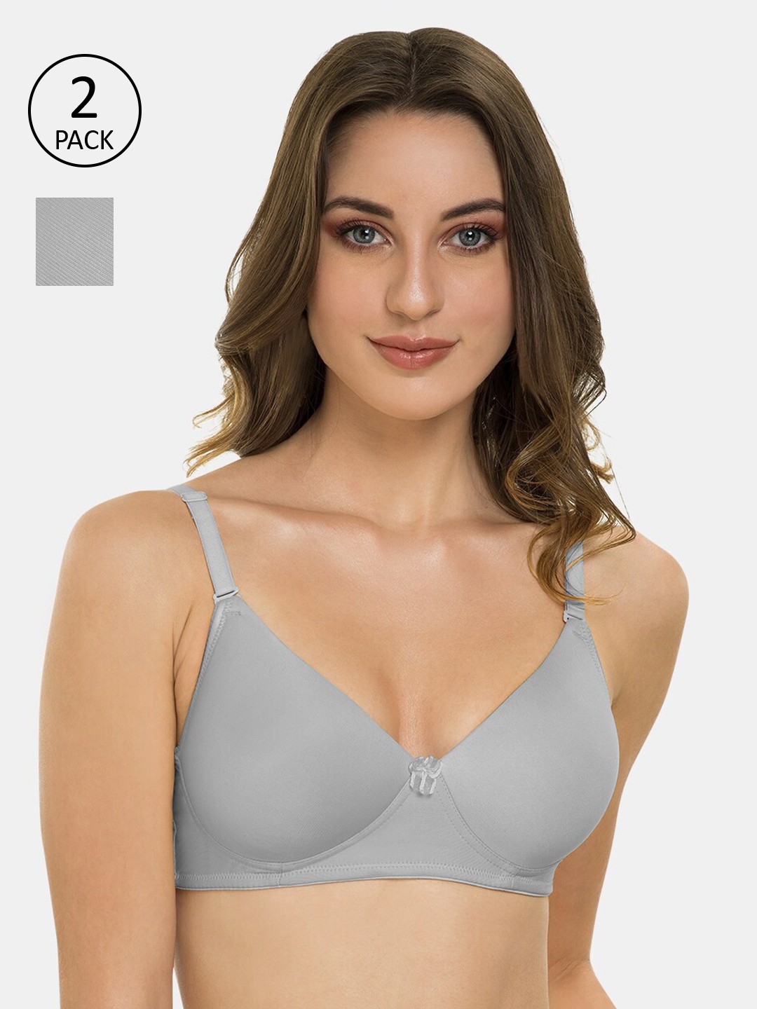 

Tweens Grey Solid Non-Wired Lightly Padded Everyday Bra