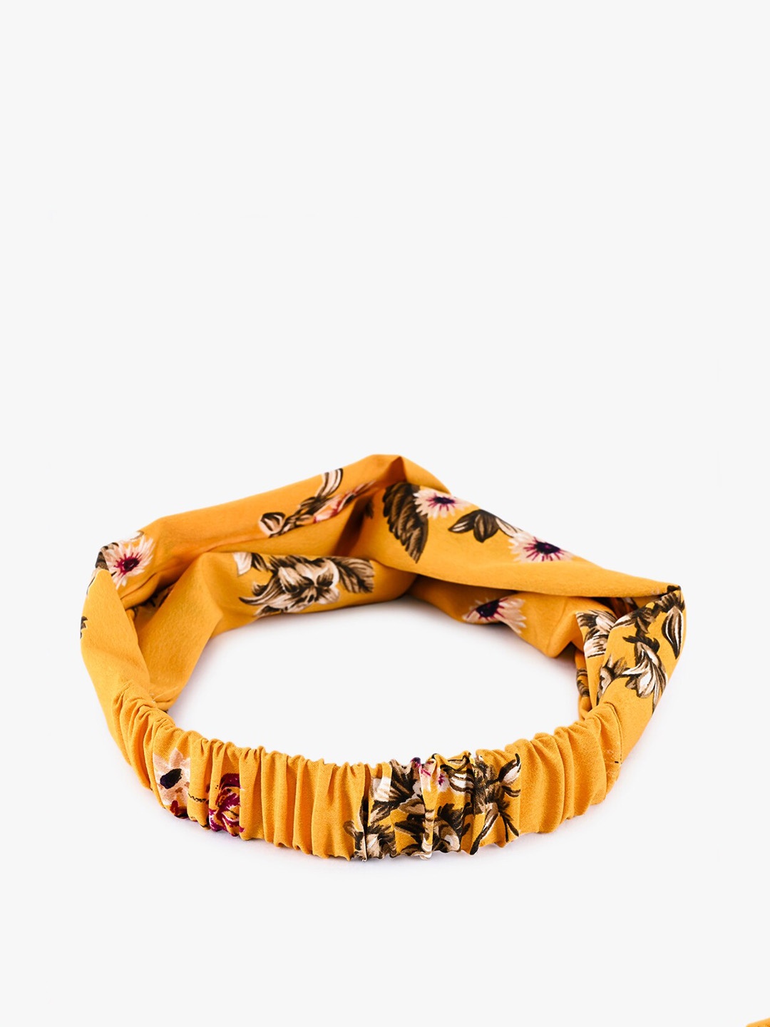 

BuckleUp Women Yellow Floral Print Hairband