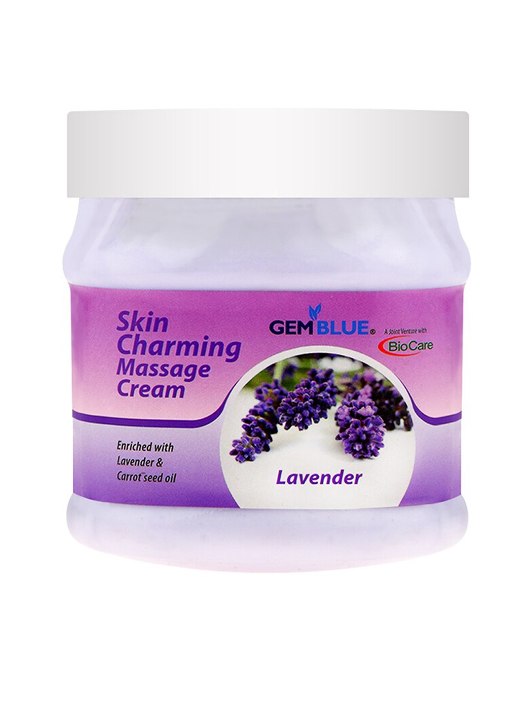 

GEMBLUE BioCare Lavender Skin Charming Massage Face & Body Cream 500ml, White