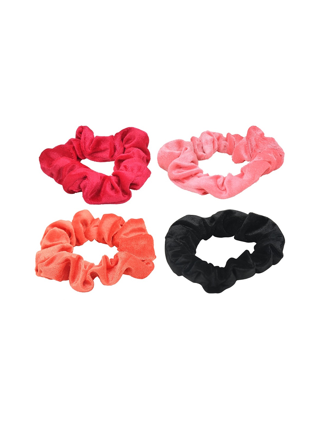 

FUNKRAFTS Girls Set of 4 Ponytail Holders, Pink