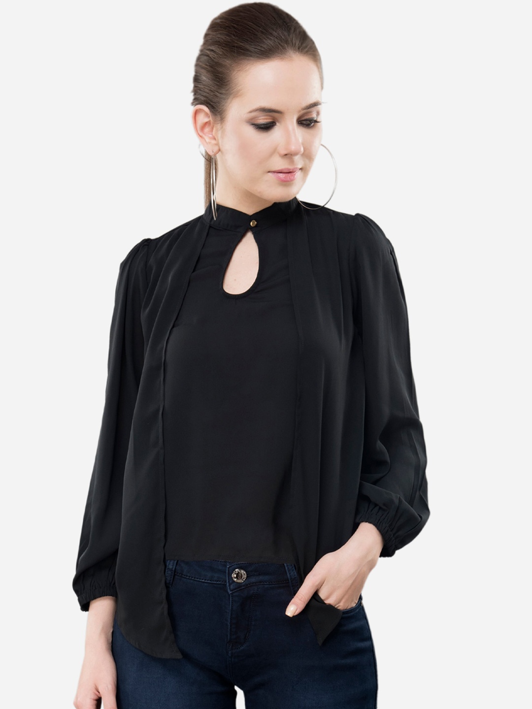 

V&M Women Black Solid Top