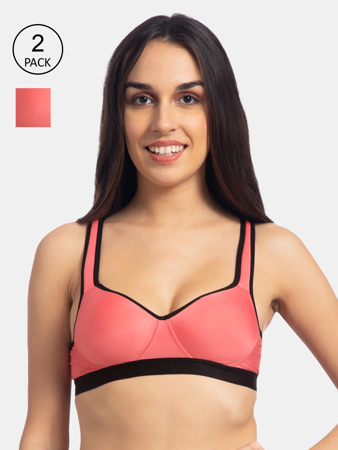 

KOMLI Coral Solid Non-Wired Lightly Padded Push-Up Bra