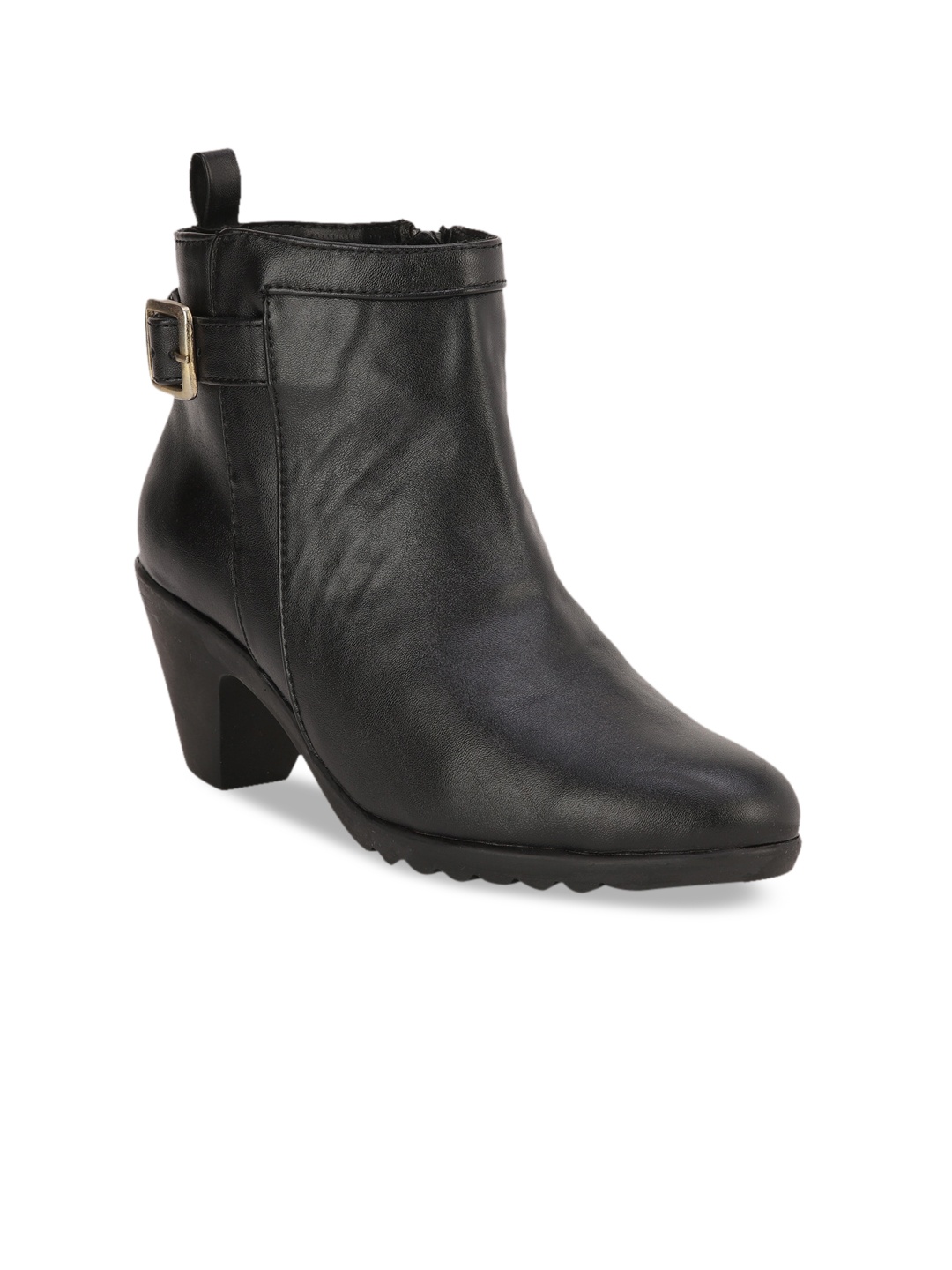 

Bruno Manetti Women Black Solid Heeled Boots