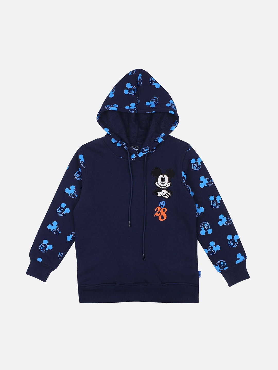 

PROTEENS Boys Navy Blue Printed Hooded Sweatshirt