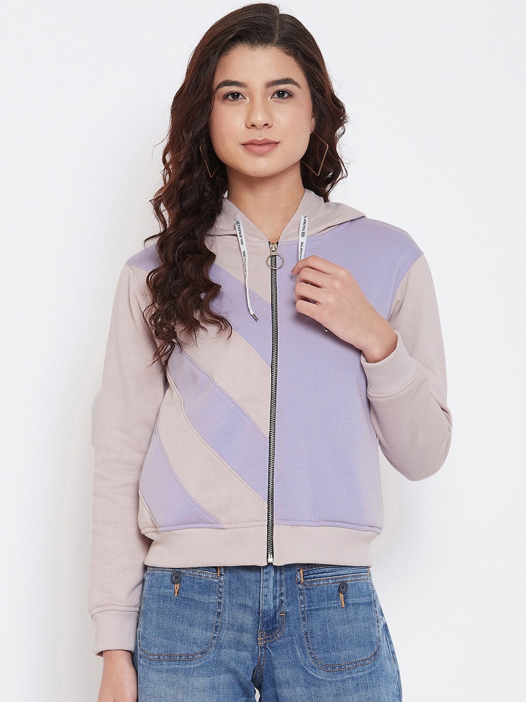 

AGIL ATHLETICA Women Mauve Colourblocked Lightweight Bomber