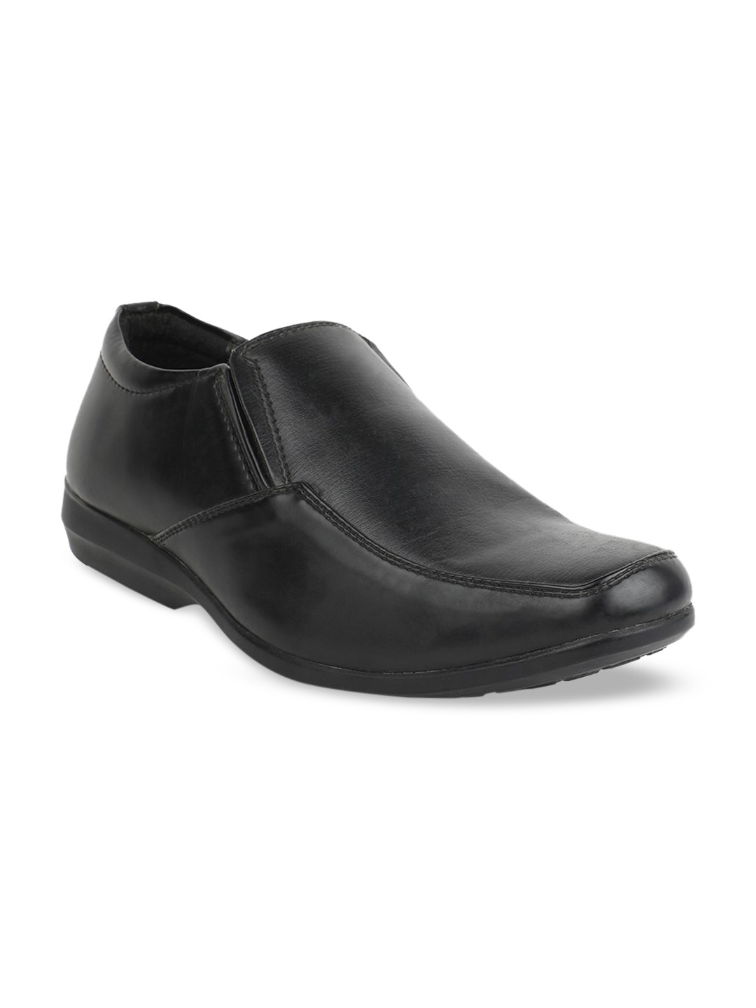 

Bata Men Black Solid Formal Slip-Ons