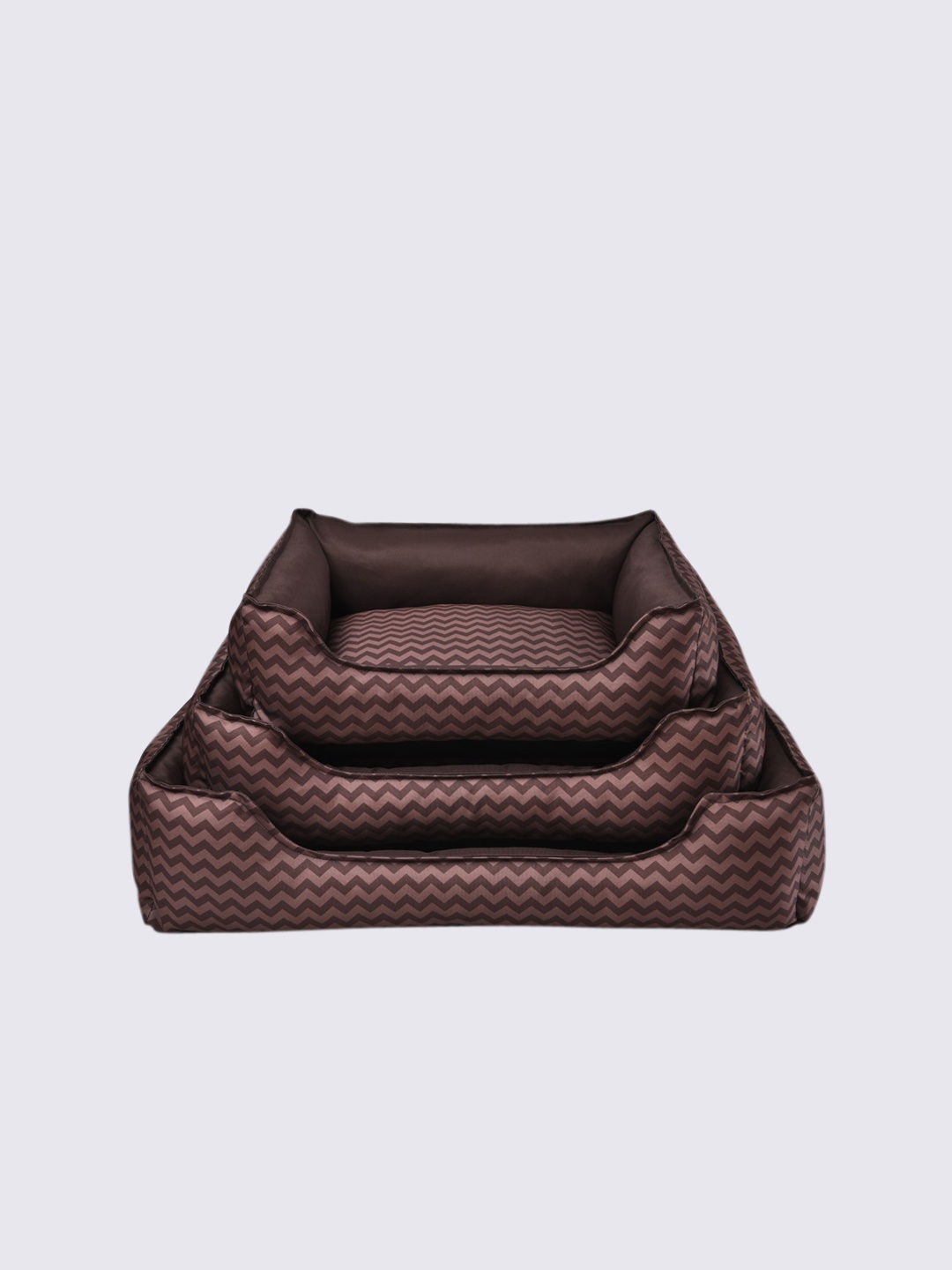 

PawsnCollars Brown Printed Pet Bed For Small and Medium Sized Dogs