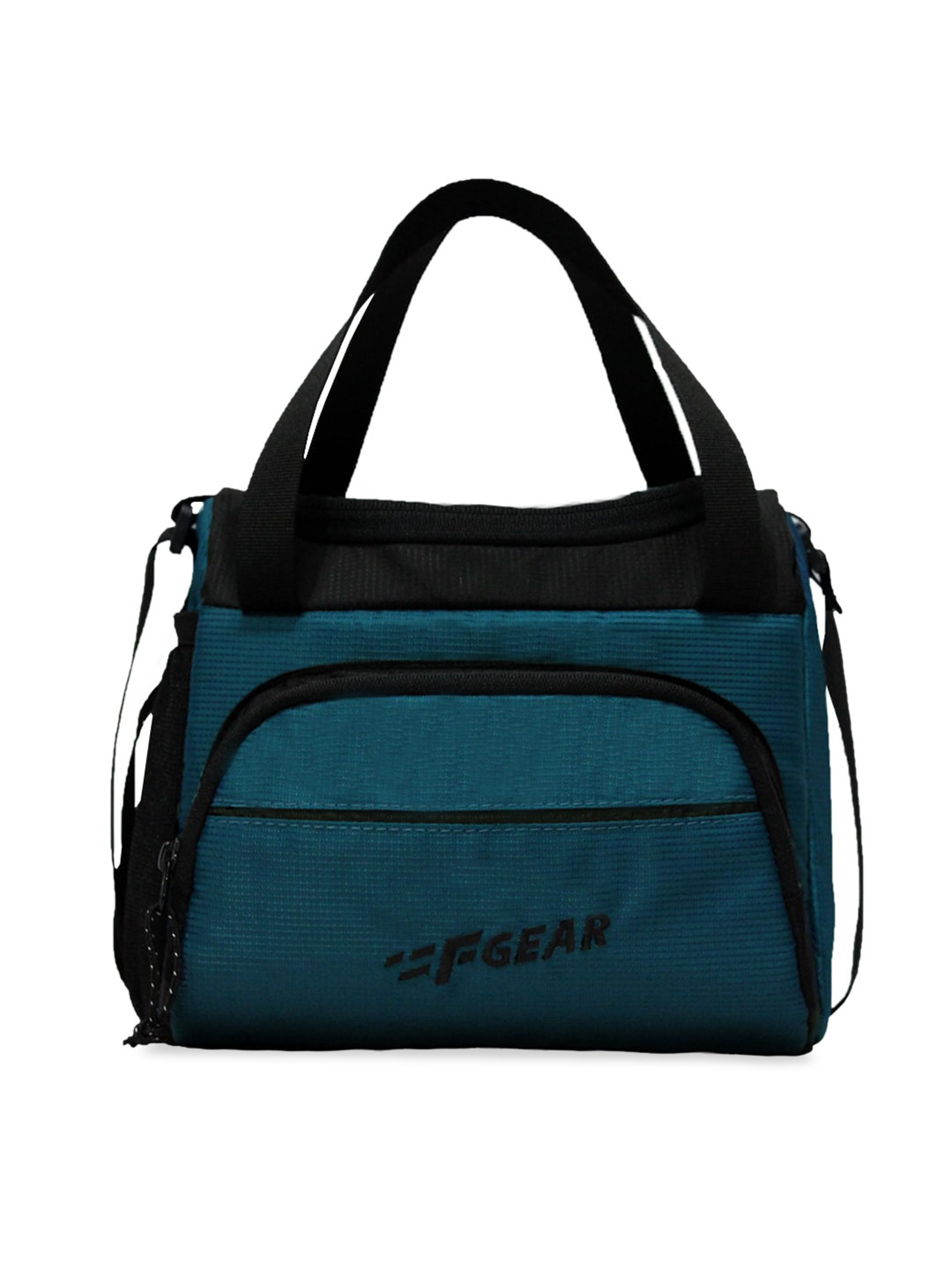 

F Gear Blue & Black Textured Lunch Bag
