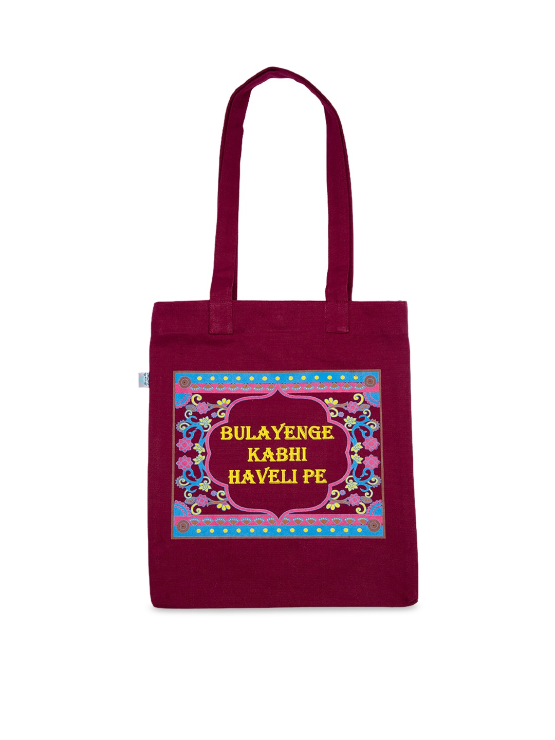 

Voylla Maroon Printed Tote Bag