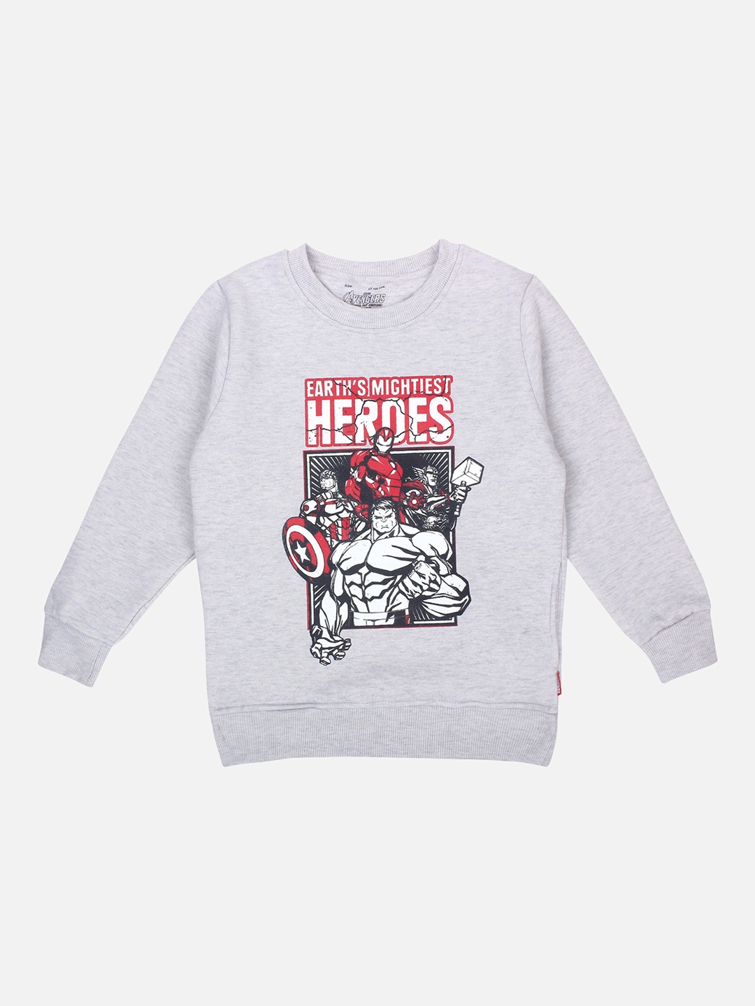 

PROTEENS Boys Grey & Black Avengers Printed Sweatshirt