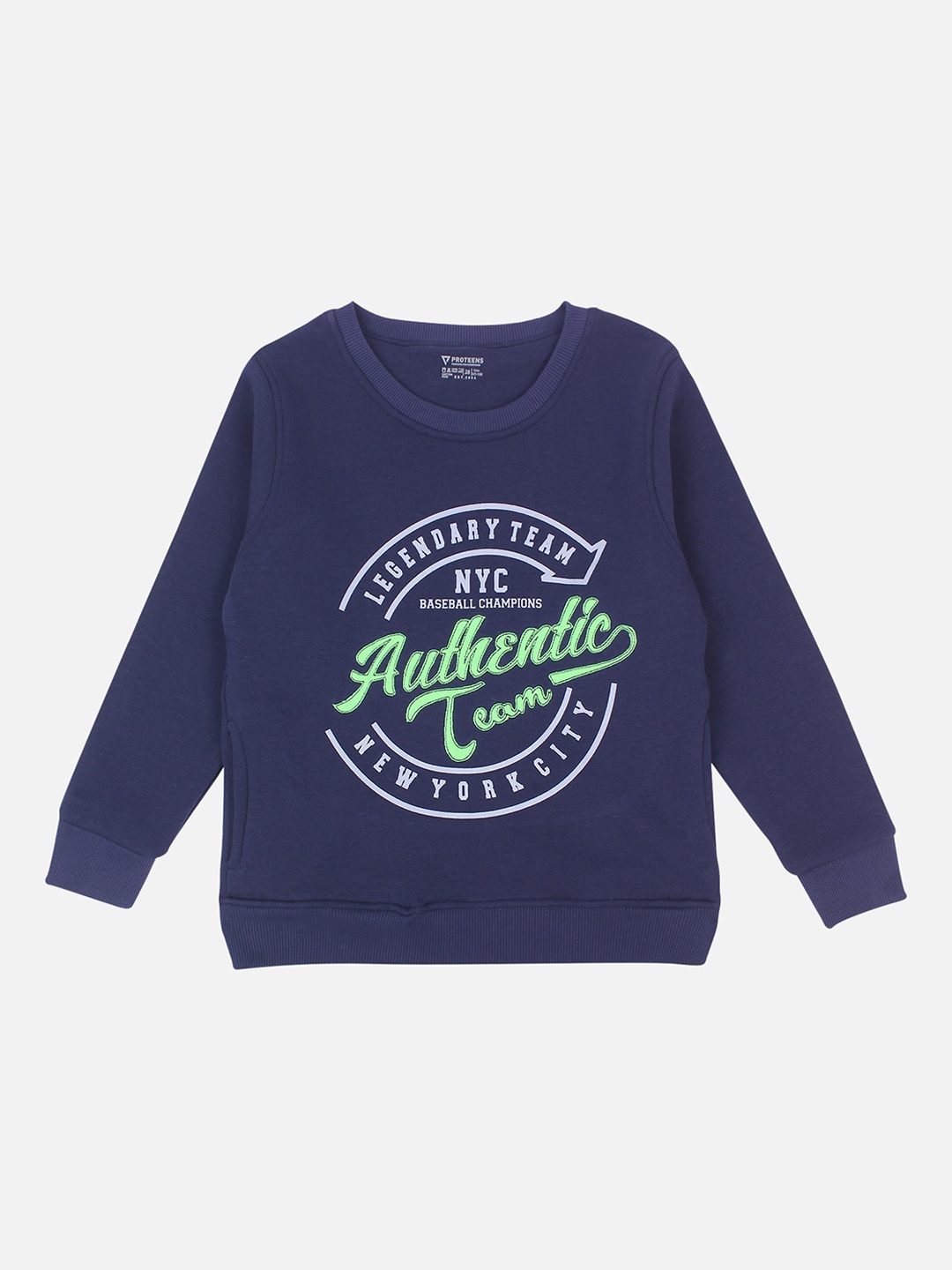 

PROTEENS Boys Navy Blue Printed Sweatshirt