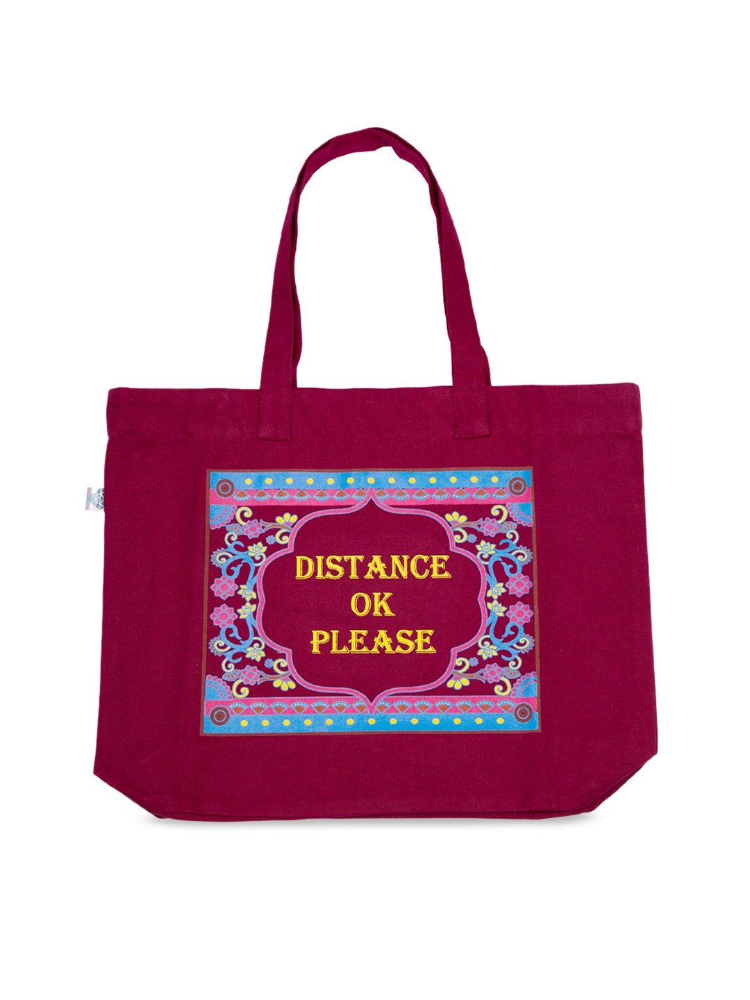 

Voylla Maroon Printed Tote Bag