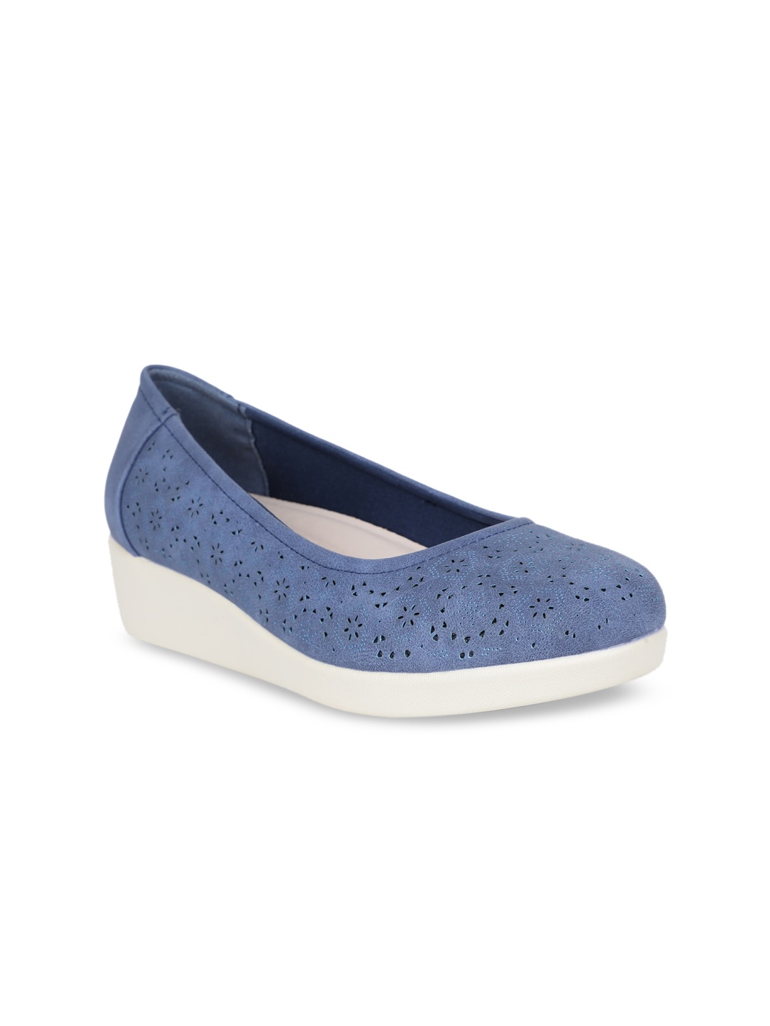 

Bata Women Blue Solid Wedges