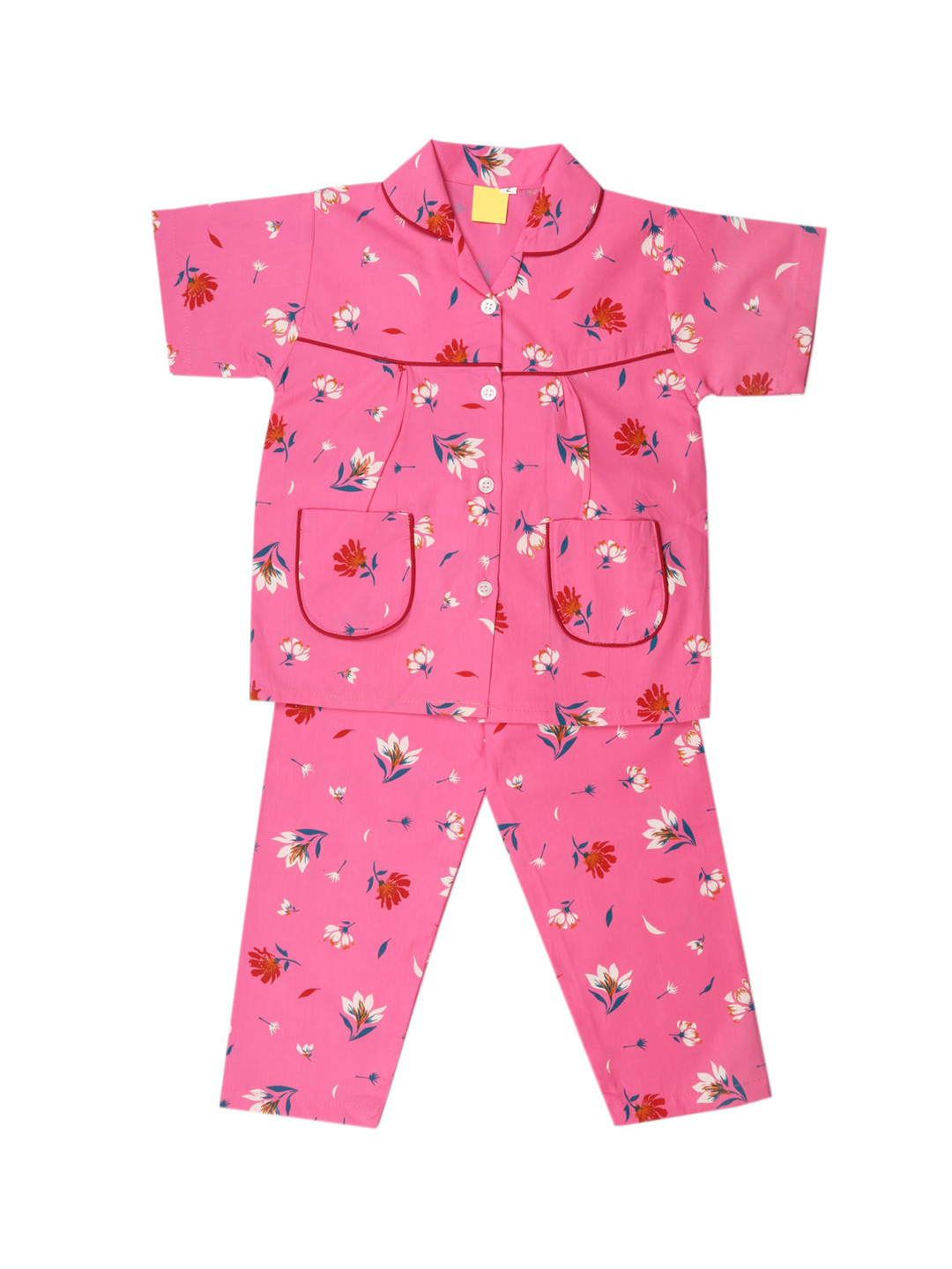 

Wish Karo Girls Pink Printed Night suit ND13