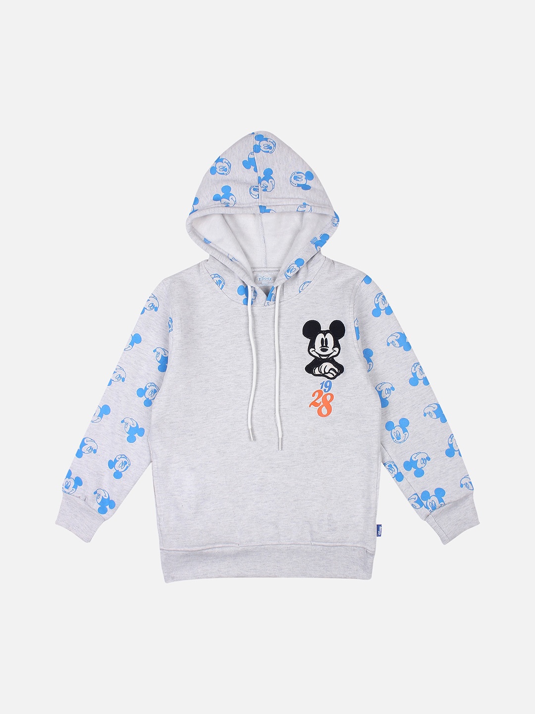

PROTEENS Boys Grey Mickey Mouse Printed Hooded Sweatshirt