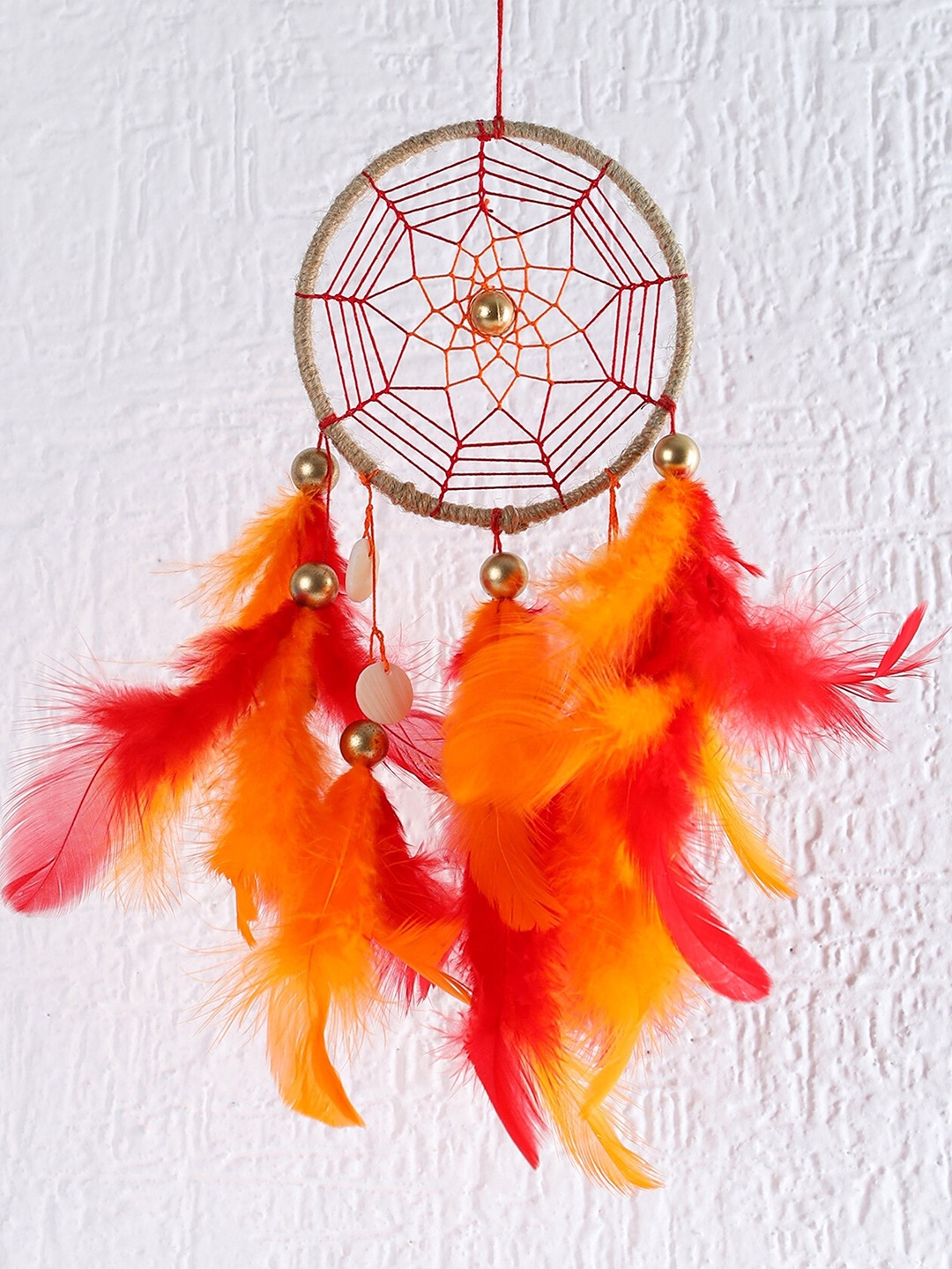 

Rooh Orange & Beige Handmade Tropical Dream Catcher